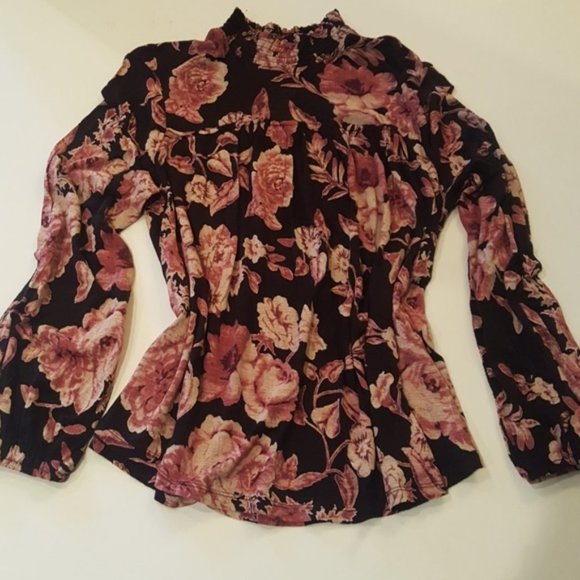 LUCKY BRAND Mock-Neck Floral Top - Picture 2 of 2